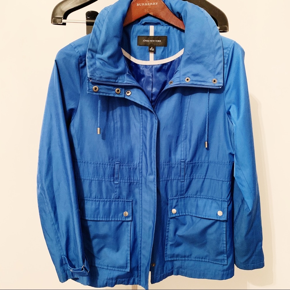 Jones New York - Bright Blue Raincoat - Size Small
